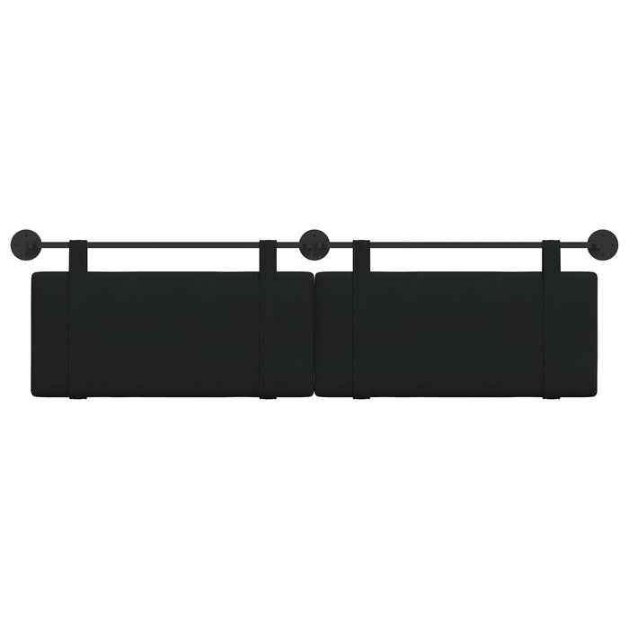 Cap de pat suspendat Pe perete Negru 170 x 55 x 5 cm țesătură - WALTI WALTI