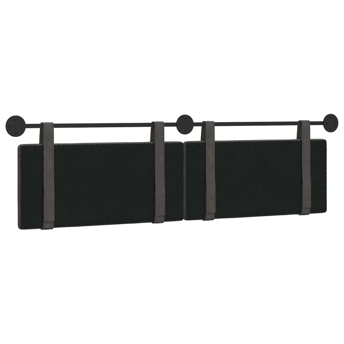 Cap de pat suspendat Pe perete Negru 170 x 55 x 5 cm PU antic - WALTI WALTI