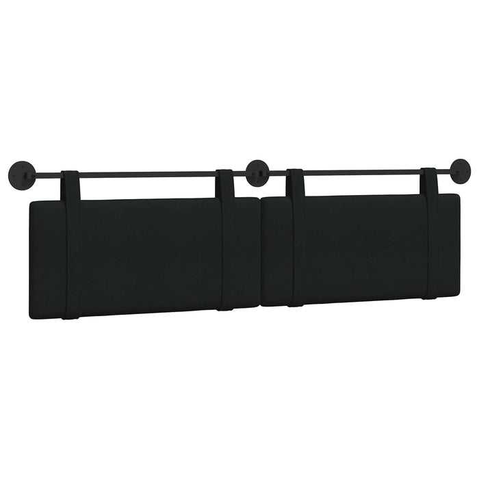 Cap de pat suspendat Pe perete Negru 190 x 55 x 5 cm țesătură - WALTI WALTI
