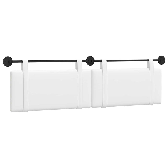 Cap de pat suspendat Pe perete Alb 190 x 55 x 5 cm țesătură - WALTI WALTI