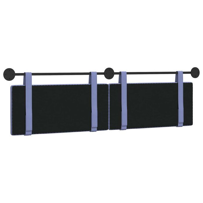 Cap de pat suspendat Albastru Jeans 190 x 55 x 5 cm țesătură - WALTI WALTI