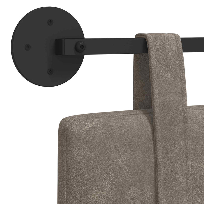Cap de pat suspendat Pe perete Gri 190 x 55 x 5 cm PU antic - WALTI WALTI