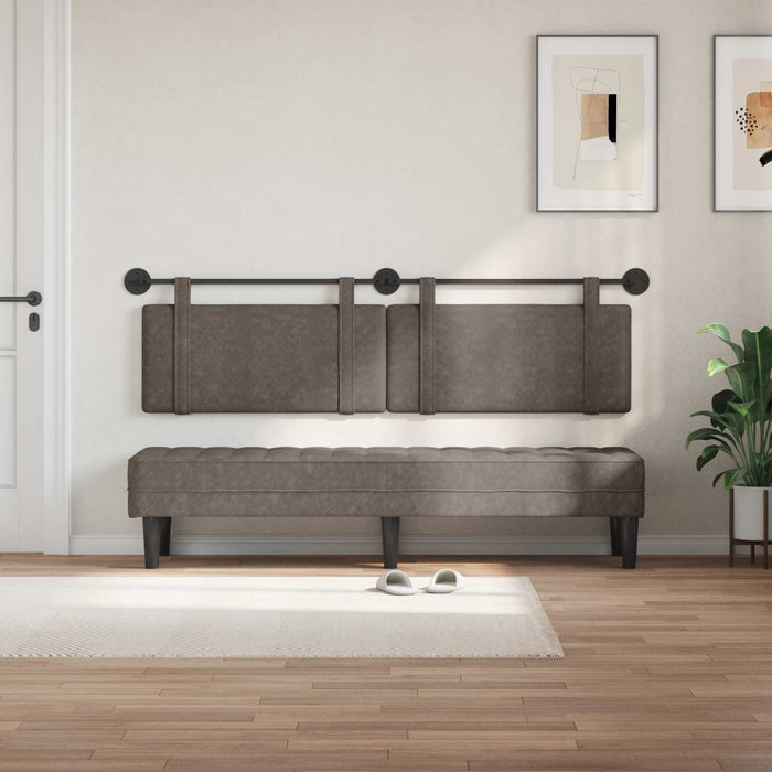 Cap de pat suspendat Pe perete Gri 190 x 55 x 5 cm PU antic - WALTI WALTI