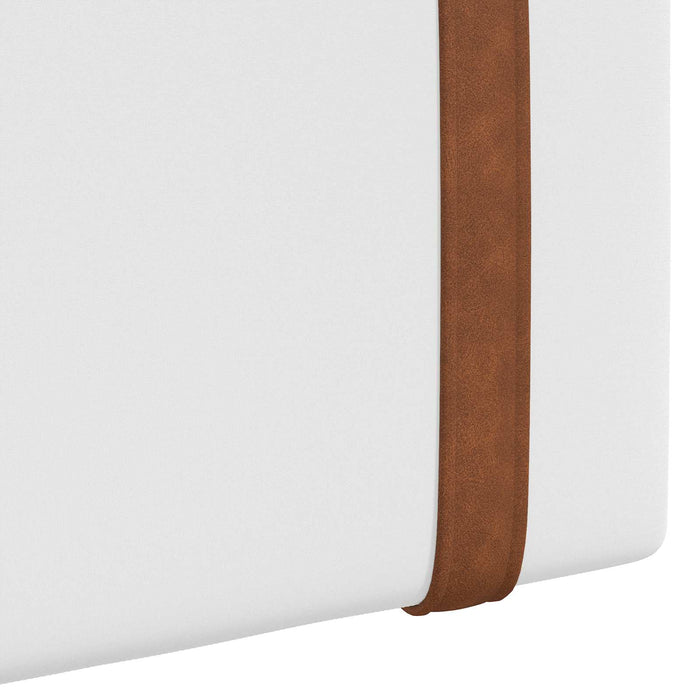 Cap de pat suspendat Pe perete Alb 190 x 55 x 5 cm PU antic WALTI