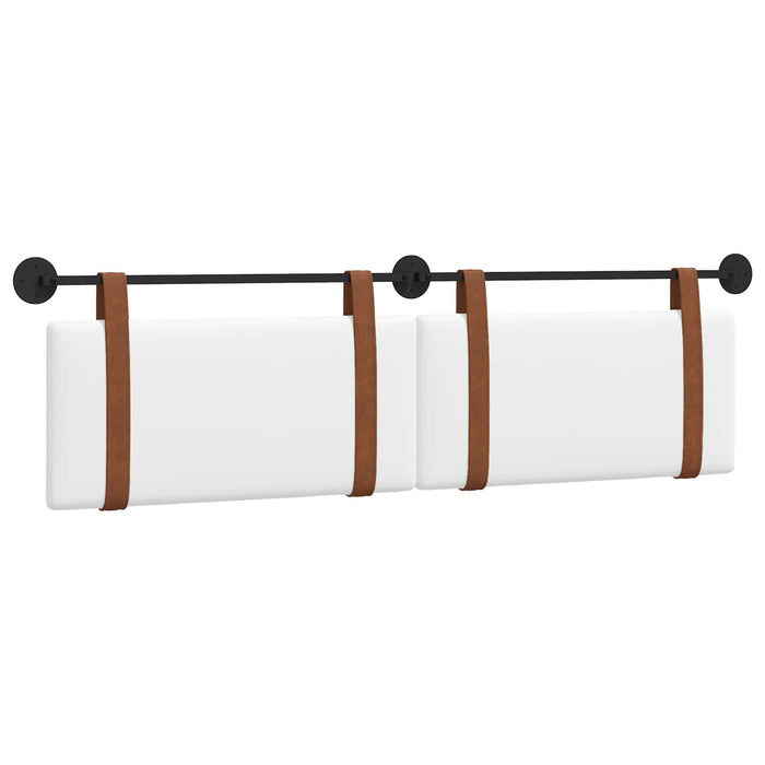 Cap de pat suspendat Pe perete Alb 190 x 55 x 5 cm PU antic WALTI
