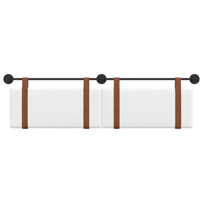 Cap de pat suspendat Pe perete Alb 190 x 55 x 5 cm PU antic WALTI