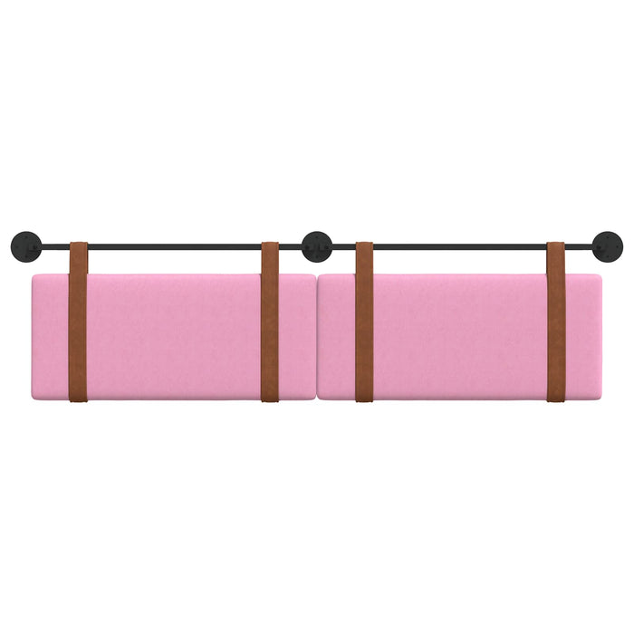 Cap de pat suspendat Pe perete Roz 190 x 55 x 5 cm PU antic - WALTI WALTI