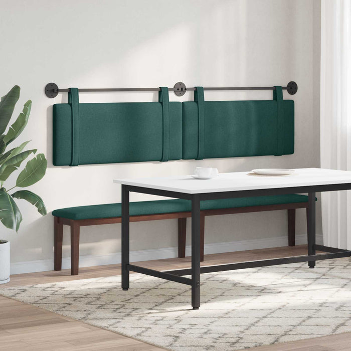 Cap de pat suspendat Verde închis 210 x 55 x 5 cm țesătură - WALTI WALTI