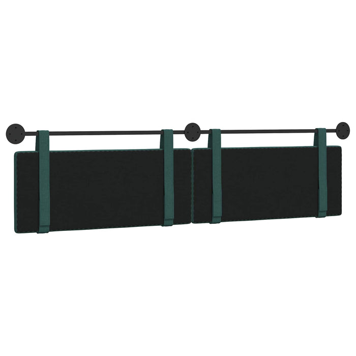Cap de pat suspendat Verde închis 210 x 55 x 5 cm țesătură - WALTI WALTI