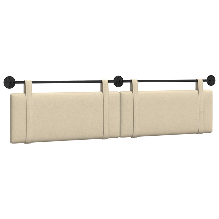 Cap de pat suspendat Pe perete Crem 210 x 55 x 5 cm țesătură - WALTI WALTI
