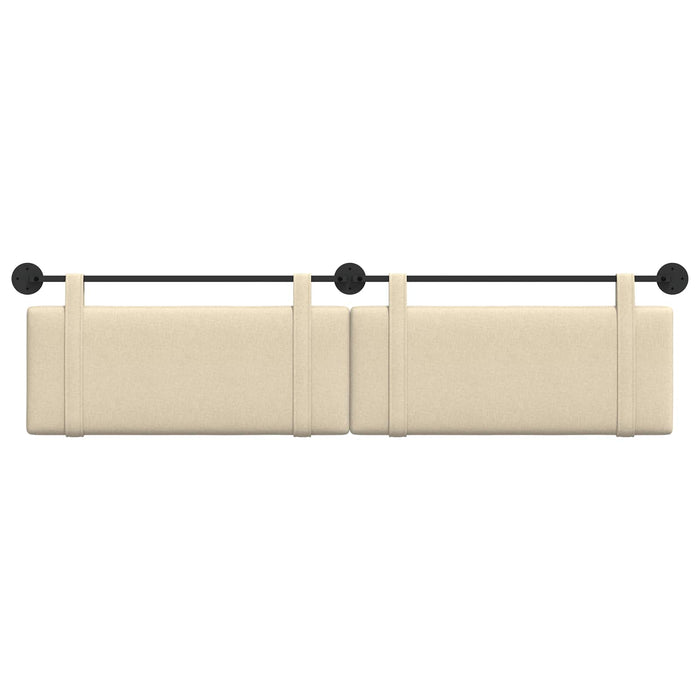 Cap de pat suspendat Pe perete Crem 210 x 55 x 5 cm țesătură - WALTI WALTI