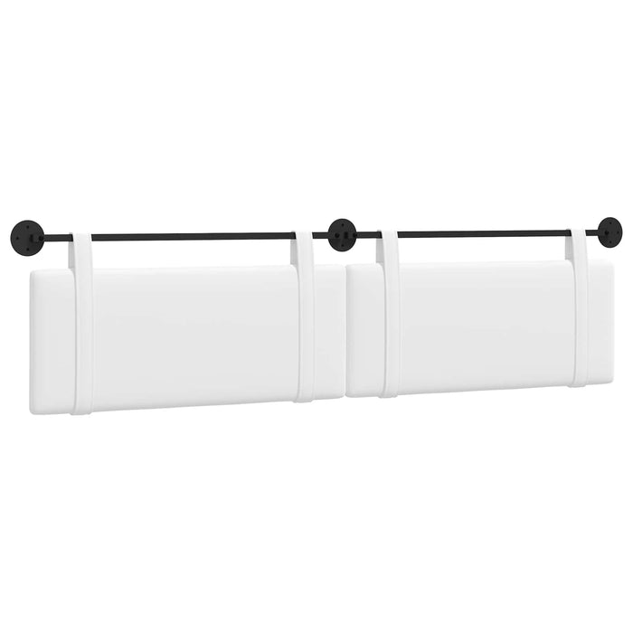 Cap de pat suspendat Pe perete Alb 210 x 55 x 5 cm țesătură - WALTI WALTI