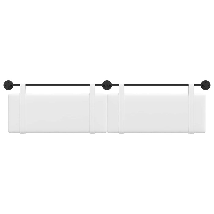 Cap de pat suspendat Pe perete Alb 210 x 55 x 5 cm țesătură - WALTI WALTI