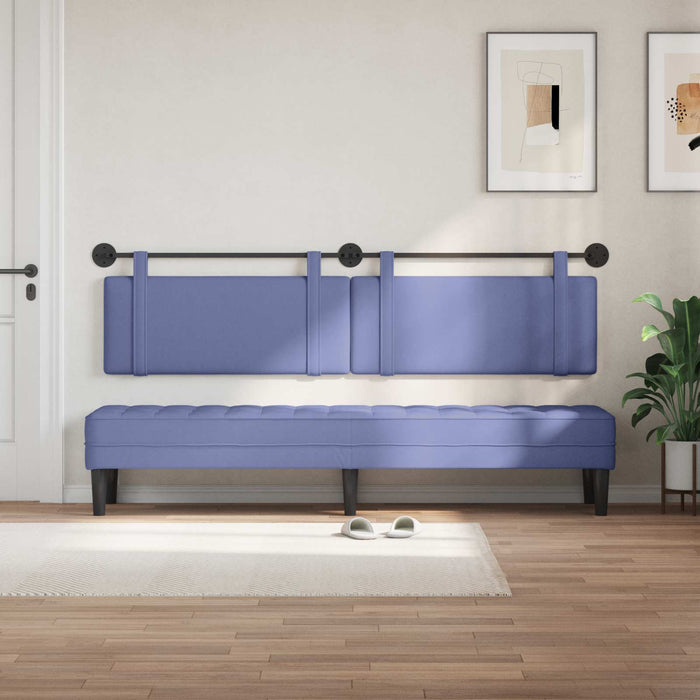 Cap de pat suspendat Albastru Jeans 210 x 55 x 5 cm țesătură - WALTI WALTI