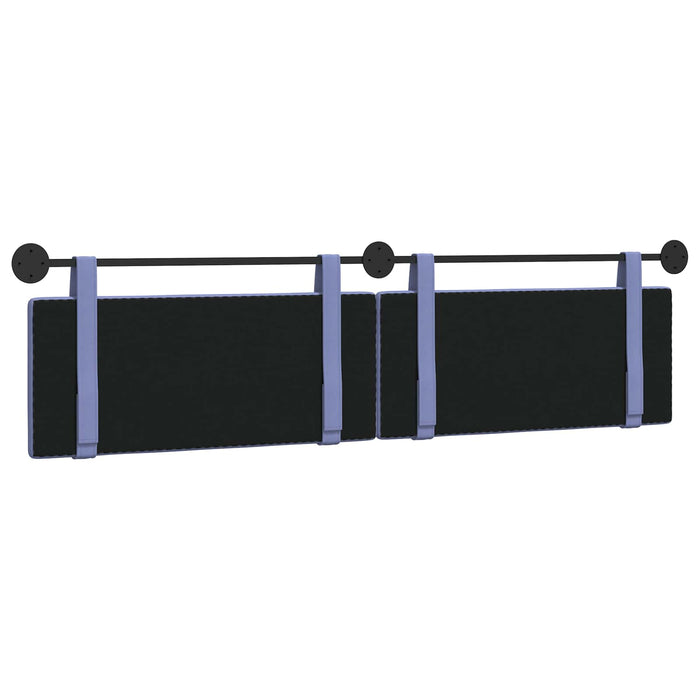 Cap de pat suspendat Albastru Jeans 210 x 55 x 5 cm țesătură - WALTI WALTI