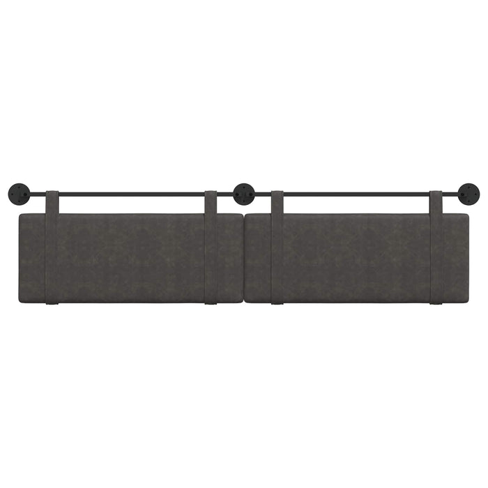 Cap de pat suspendat Pe perete Negru 210 x 55 x 5 cm PU antic - WALTI WALTI
