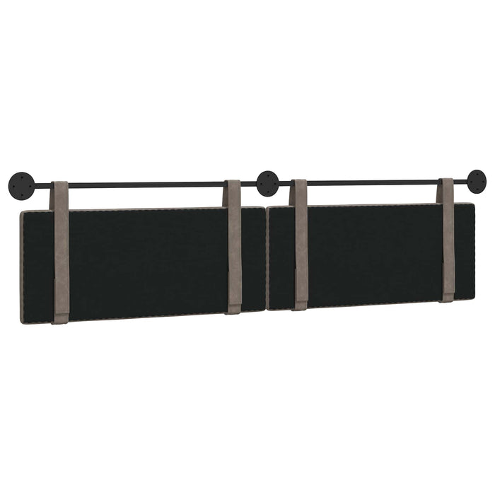 Cap de pat suspendat Pe perete Gri 210 x 55 x 5 cm PU antic - WALTI WALTI