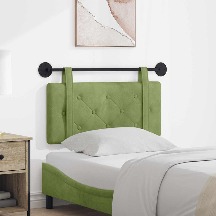 Cap de pat suspendat Verde deschis 90 x 55 x 5 cm Catifea - WALTI WALTI