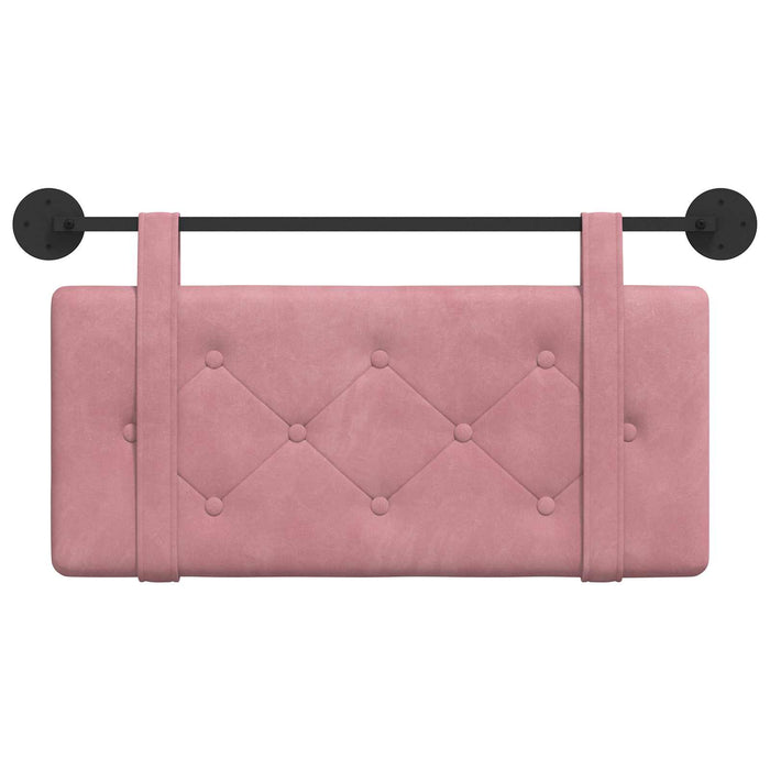 Cap de pat suspendat Pe perete Roz 90 x 55 x 5 cm Catifea - WALTI WALTI