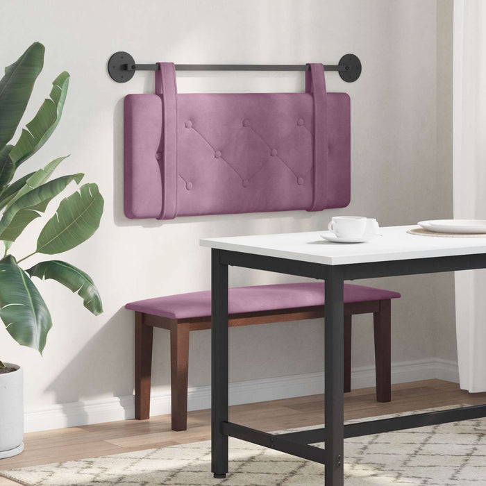 Cap de pat suspendat Pe perete Violet 90 x 55 x 5 cm Catifea - WALTI WALTI