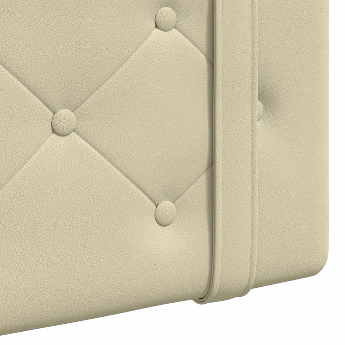 Cap de pat suspendat Pe perete Crem 80 cm Piele artificială - WALTI WALTI