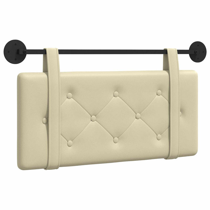 Cap de pat suspendat Pe perete Crem 80 cm Piele artificială - WALTI WALTI