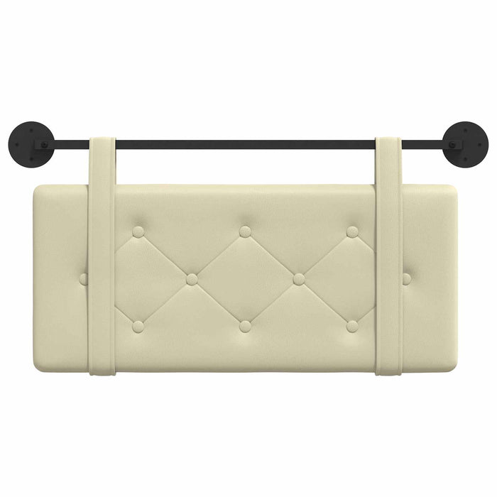 Cap de pat suspendat Pe perete Crem 80 cm Piele artificială - WALTI WALTI