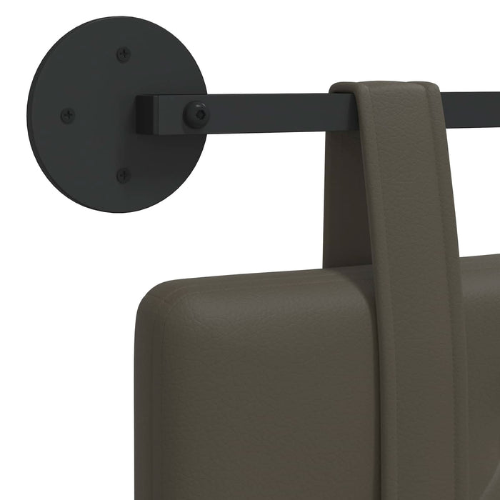 Cap de pat suspendat Gri 90 x 55 x 5 cm Piele artificială - WALTI WALTI