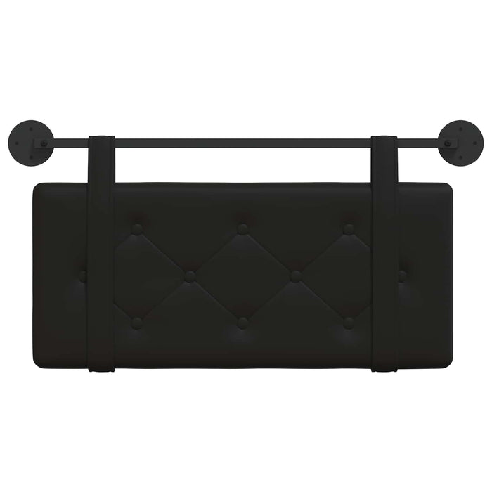 Cap de pat suspendat Pe perete Negru 80 cm Piele artificială - WALTI WALTI