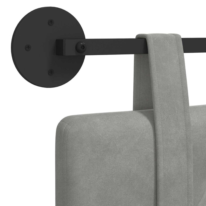 Cap de pat suspendat Gri deschis 100 x 55 x 5 cm Catifea - WALTI WALTI