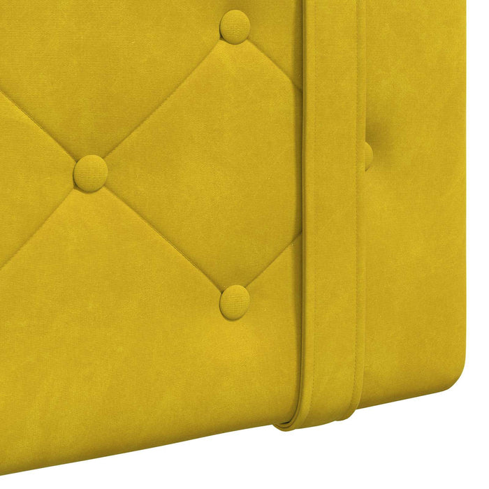 Cap de pat suspendat Pe perete Galben 100 x 55 x 5 cm Catifea - WALTI WALTI