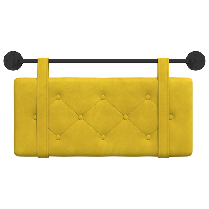 Cap de pat suspendat Pe perete Galben 100 x 55 x 5 cm Catifea - WALTI WALTI