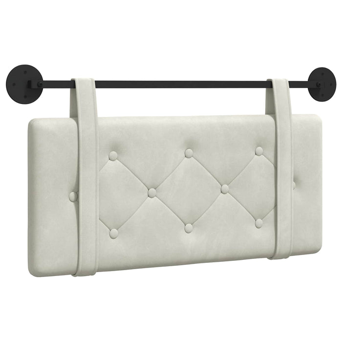 Cap de pat suspendat Pe perete Crem 100 x 55 x 5 cm Catifea - WALTI WALTI