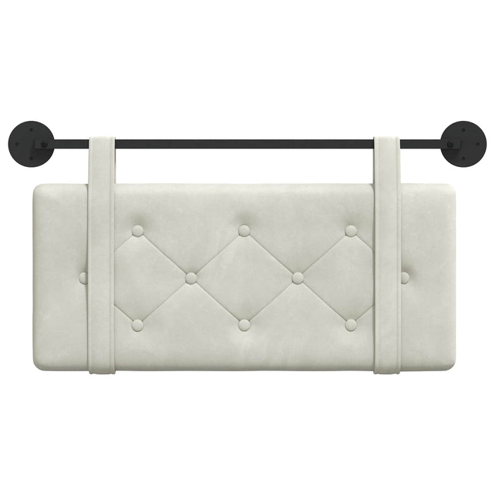 Cap de pat suspendat Pe perete Crem 100 x 55 x 5 cm Catifea - WALTI WALTI