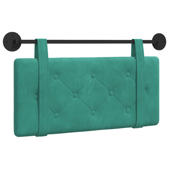 Cap de pat suspendat Pe perete Turcoaz 100 x 55 x 5 cm Catifea - WALTI WALTI
