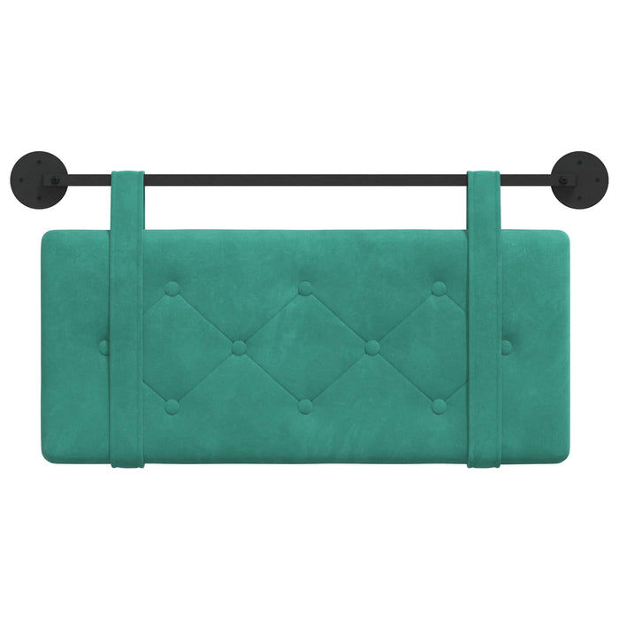 Cap de pat suspendat Pe perete Turcoaz 100 x 55 x 5 cm Catifea - WALTI WALTI