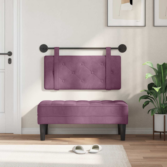 Cap de pat suspendat Pe perete Violet 100 x 55 x 5 cm Catifea - WALTI WALTI