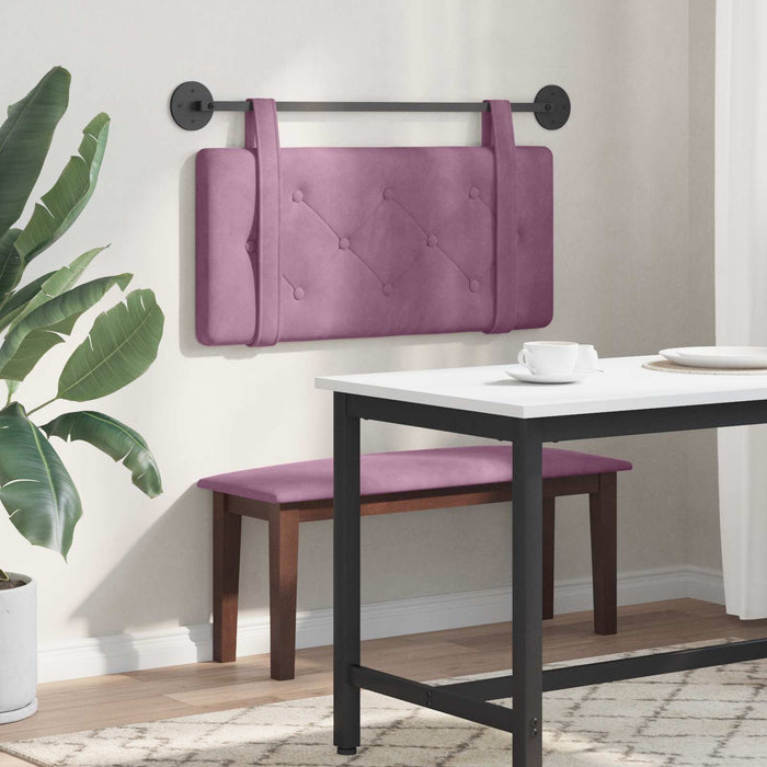 Cap de pat suspendat Pe perete Violet 100 x 55 x 5 cm Catifea - WALTI WALTI