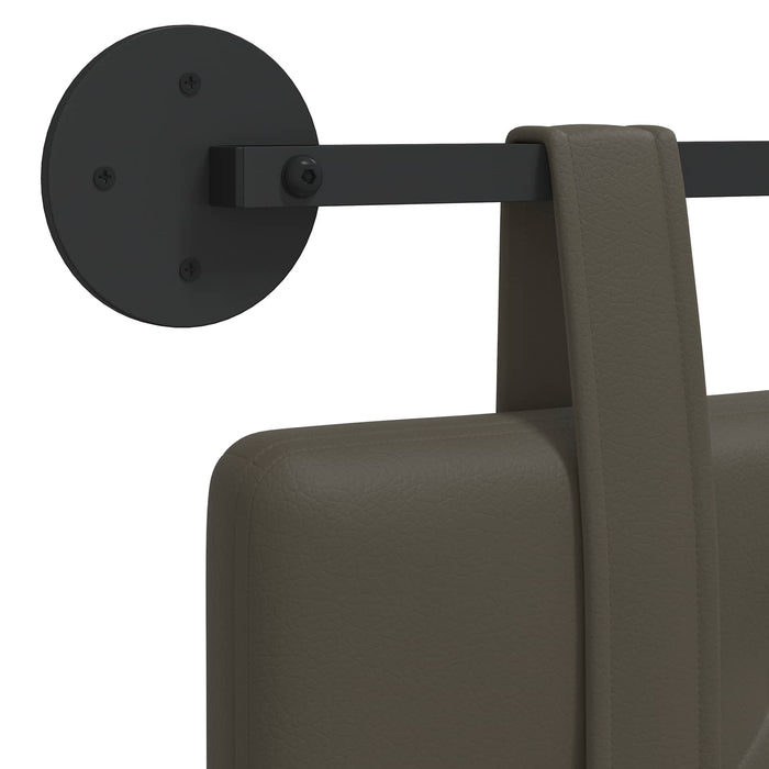 Cap de pat suspendat Pe perete Gri 90 cm Piele artificială - WALTI WALTI