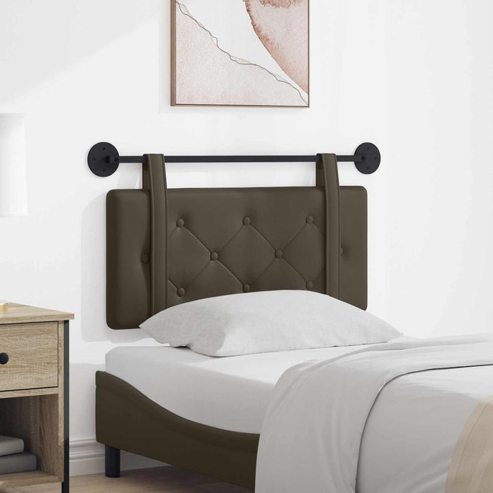 Cap de pat suspendat Pe perete Gri 90 cm Piele artificială - WALTI WALTI