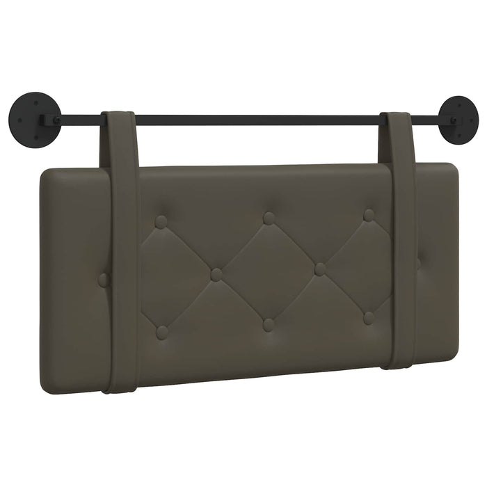 Cap de pat suspendat Pe perete Gri 90 cm Piele artificială - WALTI WALTI