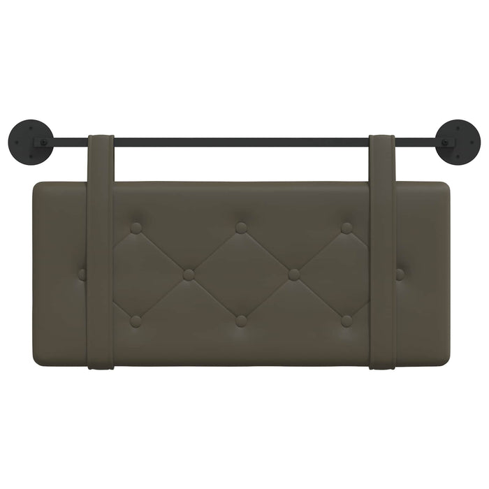 Cap de pat suspendat Pe perete Gri 90 cm Piele artificială - WALTI WALTI