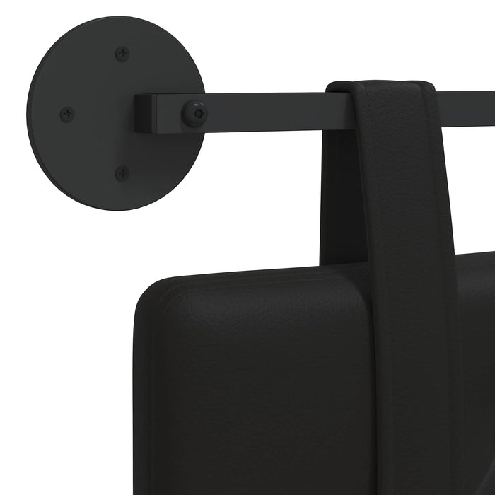 Cap de pat suspendat Negru 100 x 55 x 5 cm Piele artificială - WALTI WALTI