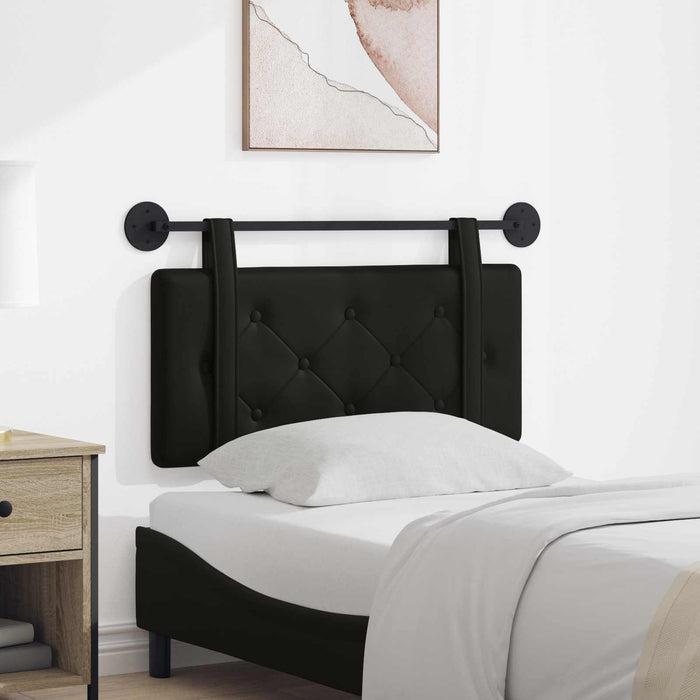 Cap de pat suspendat Negru 100 x 55 x 5 cm Piele artificială - WALTI WALTI