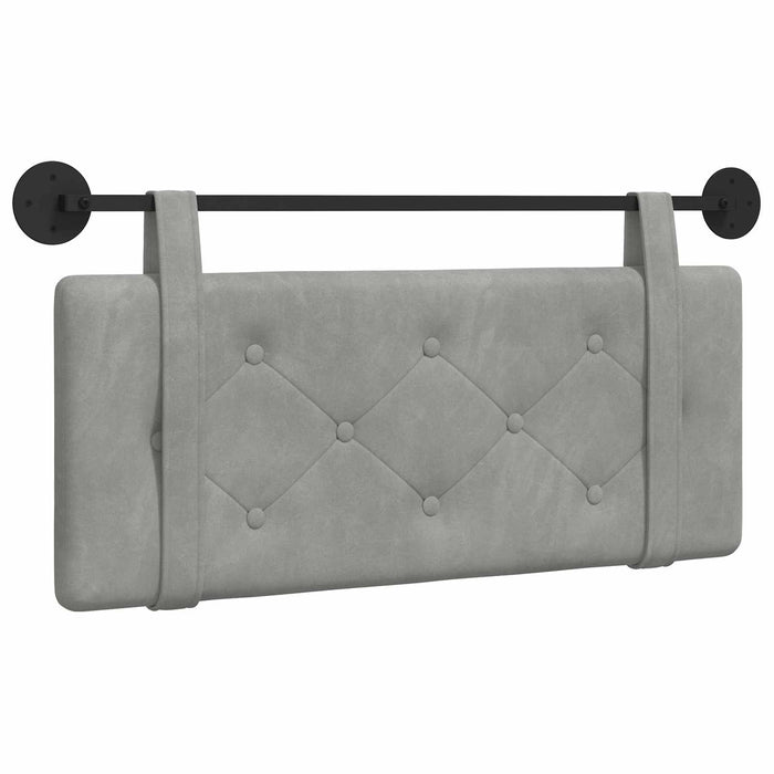Cap de pat suspendat Gri deschis 110 x 55 x 5 cm Catifea - WALTI WALTI