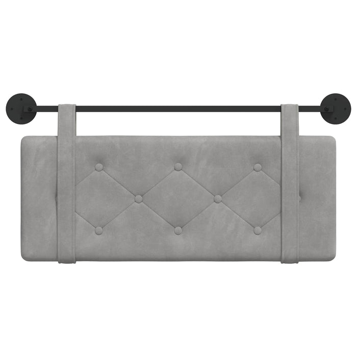 Cap de pat suspendat Gri deschis 110 x 55 x 5 cm Catifea - WALTI WALTI