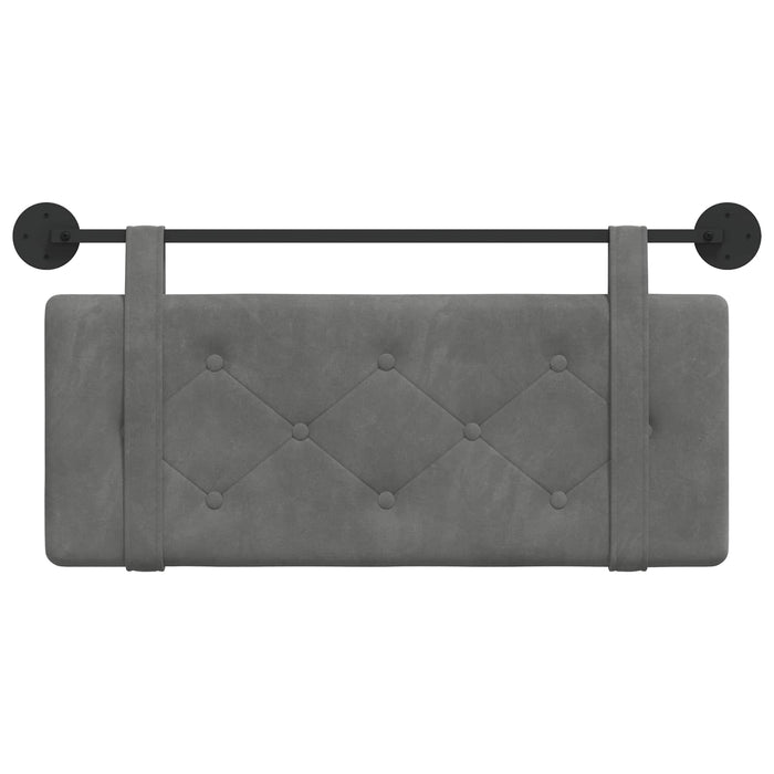 Cap de pat suspendat Gri închis 110 x 55 x 5 cm Catifea - WALTI WALTI