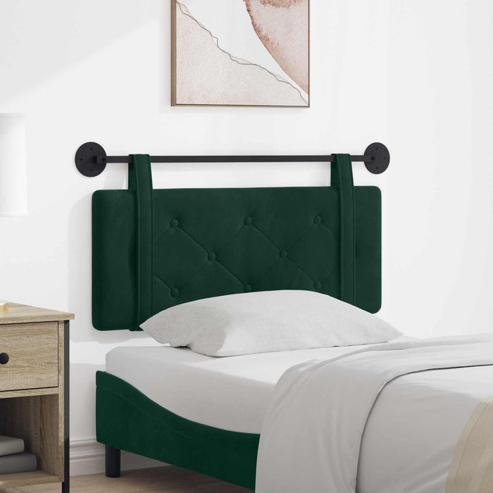 Cap de pat suspendat Verde închis 110 x 55 x 5 cm Catifea - WALTI WALTI