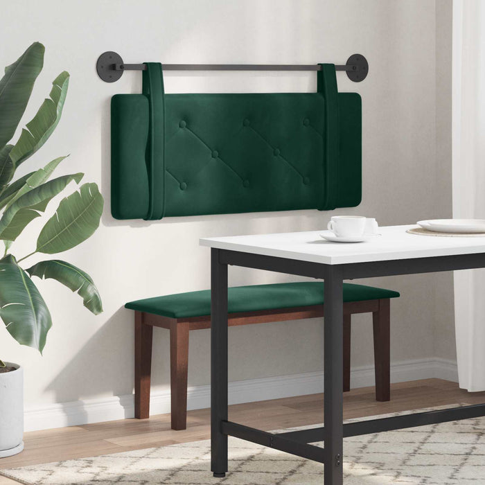 Cap de pat suspendat Verde închis 110 x 55 x 5 cm Catifea - WALTI WALTI