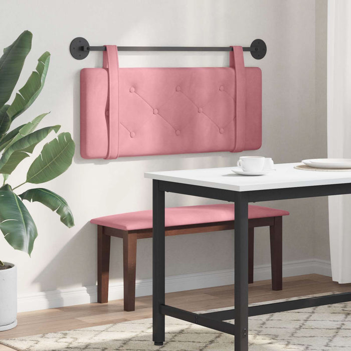 Cap de pat suspendat Pe perete Roz 110 x 55 x 5 cm Catifea - WALTI WALTI